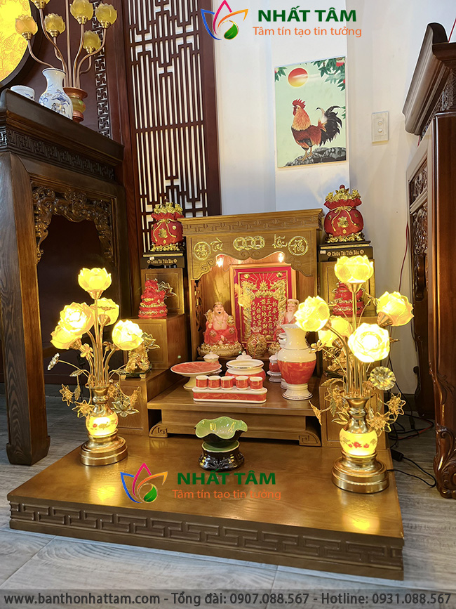 combo bàn thờ ông dia dep hien dai go soi